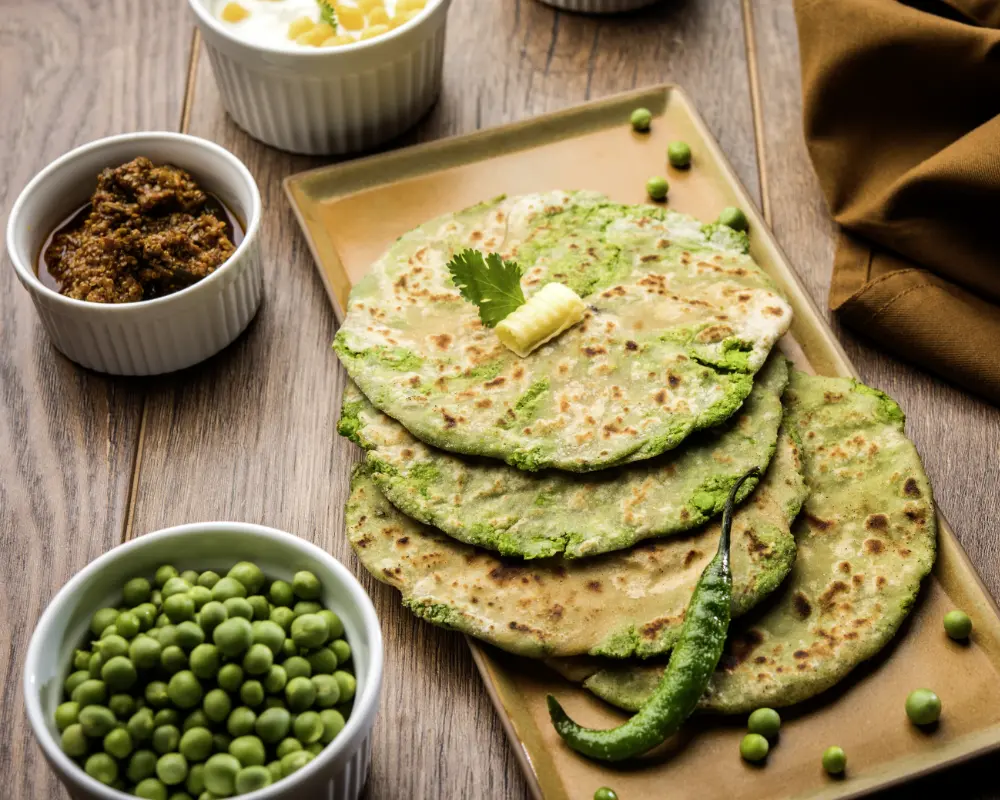 Green Peas Paratha