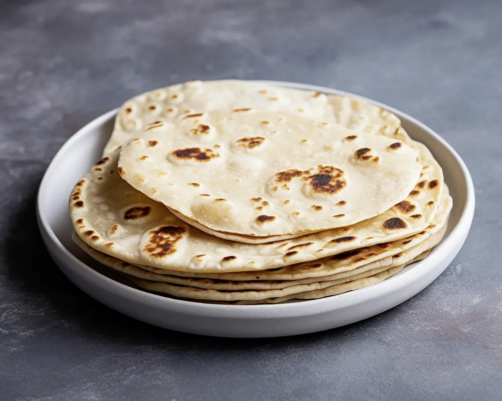 Plain Roti or Tava Roti, or Chapathi